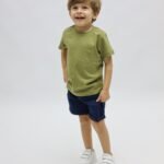 Basic T-shirt & Gabardine shorts (Olive)