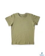 Basic T-shirt & Gabardine pants (Olive) - Image 5