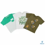 T-Shirt Set (3 Pack) "Minions , Wakeup , Greeny white"