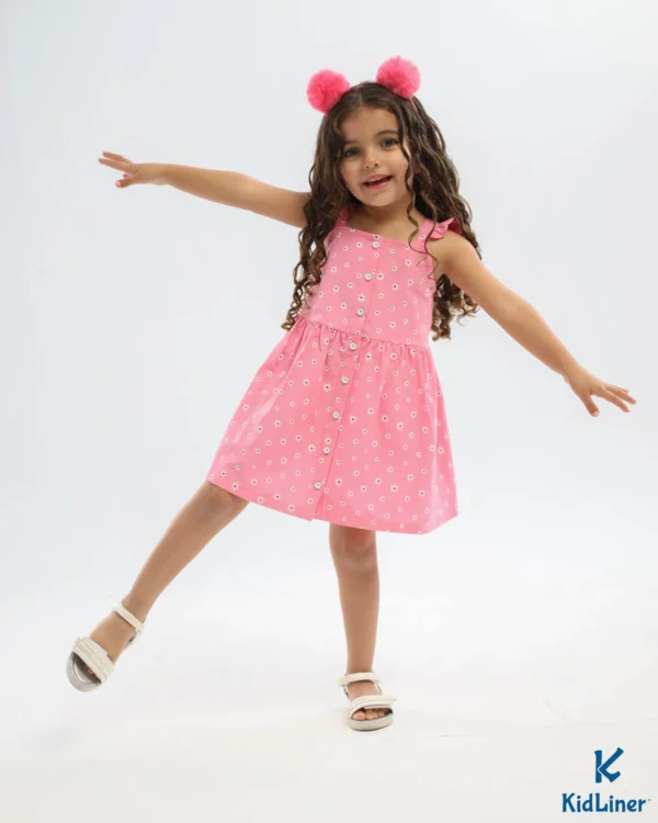 Pink Rose-Floral Dress - Image 5