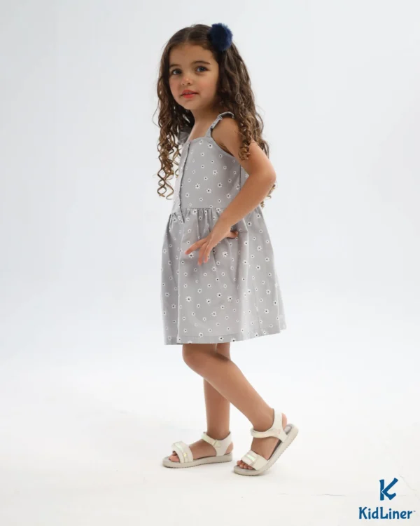 Silver-Floral Dress - Image 2