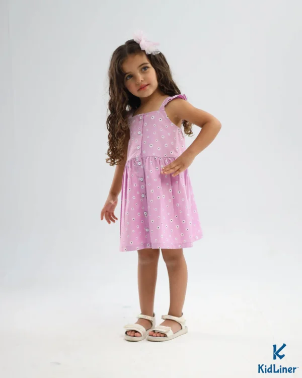 Lavender-Floral Dress - Image 3
