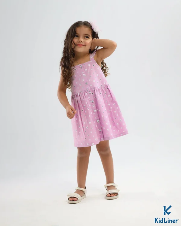 Lavender-Floral Dress - Image 1